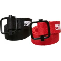 URBAN CLASSICS Industrial Canvas Belt Kids 2-Pack in Schwarz,