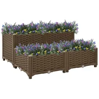 Furnicato Hochbeet 80x80x38 cm Polypropylen