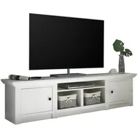 Furn.design TV-Lowboard in Pinie weiß Landhaus TV-Unterteil 194 x