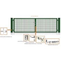 Fa-bausysteme Doppelflügeltor Moosgrün 5000 x 800 mm