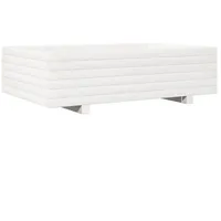 VidaXL Pflanzkübel Weiß 90x60x26,5 cm Massivholz Kiefer