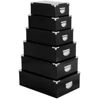 5five simply smart Aufbewahrungsboxen 6er-Set in schwarz | 6