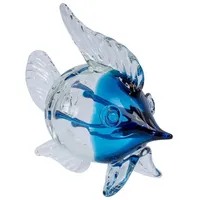 Levandeo Deko Fisch H19cm Glas Skulptur Tischdeko Maritim Deko