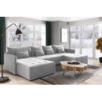 Silape Sofnet Wohnlandschaft Grau, Textil, 7-Sitzer, U-Form,Rechteckig, 365x80x180 cm,