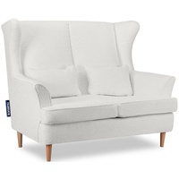 Konsimo Klassische Sofa 2-Sitzer mit zwei dekorativen Kissen inklusive