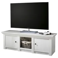 Furn.design Tv-Lowboard, weiß Landhaus TV-Unterteil 152 x 51 cm,