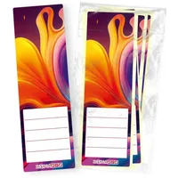 Itenga Rückenschilder farbenfrohe Farbklekse, 60 x 190mm, selbstklebend, 10