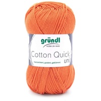 Gründl Wolle Cotton Quick 50 G Uni Mandarine Handarbeit