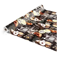 ANRO Tischdecke Wachstischdecke Wachstuch Wachstuchtischdecke Kaffee Coffee Donut 300