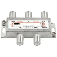 Vivanco SAT / Universal-Antennenverteiler, 4-fach (44186) - Silber