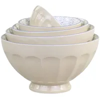 Chic Antique Arés Schüssel 5er-Set, H9/D15,5 cm, staubig latte