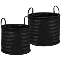 Atmosphera Créateur d'intérieur Aufbewahrungskörbe aus Bambus, 2er-Set