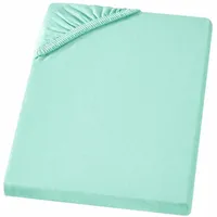 Carpe Sonno Baby-Spannbettlaken, Mintgrün, Uni, Füllung: Baumwollfüllung, Rechteckig, 70x140