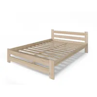 Home collective Holzbett 140x200 cm mit Lattenrost Modern Bett