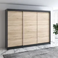 Mebloland Schwebetürenschrank Mero 3-türig Schrank 200 cm mit schublade