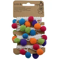 Glorex  GLOREX 6 1631 204 Pompon Girlande, bunt 1m