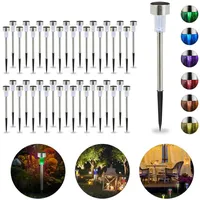 Relaxdays 40 x LED Solarleuchte Farbwechsel