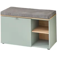 Möbelando Schuhbank >Bari< in Schilfgrün matt, MDF, Spannplatte -
