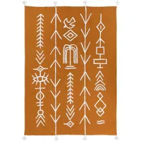 Atmosphera Createur d ́interieur Tagesdecke, Orange, Naturmaterialien, 130x180 cm,
