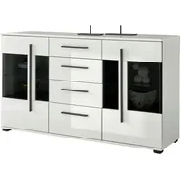 Furn.design Sideboard "Design-D" in weiß Hochglanz, Kommode 150 x