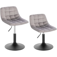 Woltu 2er Set, Hocker aus Samt 360° Schwenken Sitz