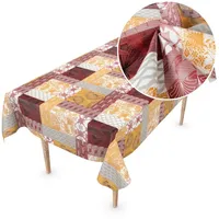 ANRO Wachstuchtischdecke Wachstischdecke Meterware Wachstuch abwaschbare Tischdecke PVC frei