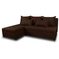 Sofnet Ecksofa Braun, Textil, 5-Sitzer, L-Form,Rechteckig, 205x142 cm, Wohnzimmer,