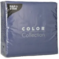 Papstar Praegeservietten blau, 1-lag., 33x33cm, 1/4 Falz, 100 Servietten,