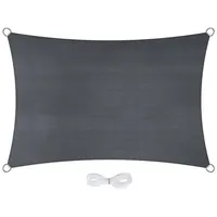 Jardinion Sonnensegel rechteckig 2 x 3m Grau - Jardinion