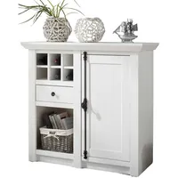 Furn.design Kommode "Hooge" in Pinie weiß Landhaus mit Weinregal