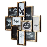 Levandeo Bilderrahmen Collage schwarz 10x15 cm 10 St.
