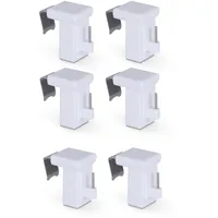 BestLivings Klemmträger 6er Pack - für Vitragestangen - Fensterrahmen