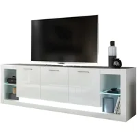 Furn.design TV-Lowboard Ladis in weiß Hochglanz TV Unterteil in