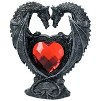 Figuren Shop GmbH Fantasy-Figur Drachen- Liebespaar mit rotem Herz