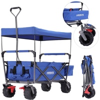 Arebos Bollerwagen faltbar, blau