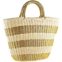 COLLEZIONE ALESSANDRO Strohtasche Aurel mit goldenen Akzenten und XXL-Henkel