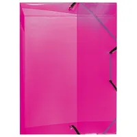 Herlitz Heftbox aus PP DIN A4 transparent himbeer-rot