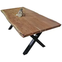 Sam Esstisch Baumkante massiv Akazie Natur 220 x 100