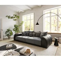 DeLife Big-Sofa Violetta 310x135 cm Schwarz inklusive Kissen