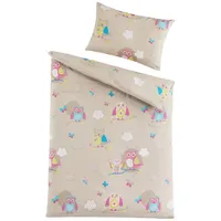 Optidream Baby-Renforce-Bettwäsche EULE, 100 x 135 cm - Creme