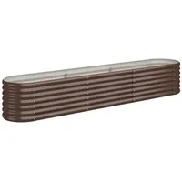 Furnicato Hochbeet Pulverbeschichteter Stahl 224x40x36 cm Braun