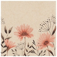 Home fashion Serviette Delevate Flowers 20tlg. Papier Rosa