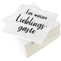 BestLivings Servietten 33 x 33 cm Für Meine Lieblingsgäste