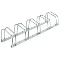 Relaxdays Fahrradständer Silber für 5 Fahrräder