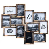 Levandeo Bilderrahmen Collage Kupfer-Schwarz 10x15 cm 12 St.