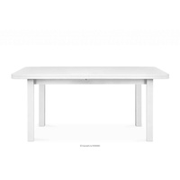 Konsimo Esstische Esszimmertisch Küchentisch ausziehbar 'cospe', Weiß, Furnier, Modern,