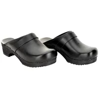 Sanita Comfortwear Clog Wood-Rita Open Schwarz 38