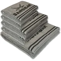 Sansibar Handtuchset 5-tlg. grau/silber