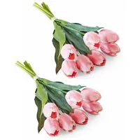 Loberon Deko-Blume 14er Set Bertien, Immer Blühende Tulpen, Naturnah