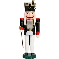 Seiffener Volkskunst eG Nussknacker Bergakademist 38 cm Holz schwarz
